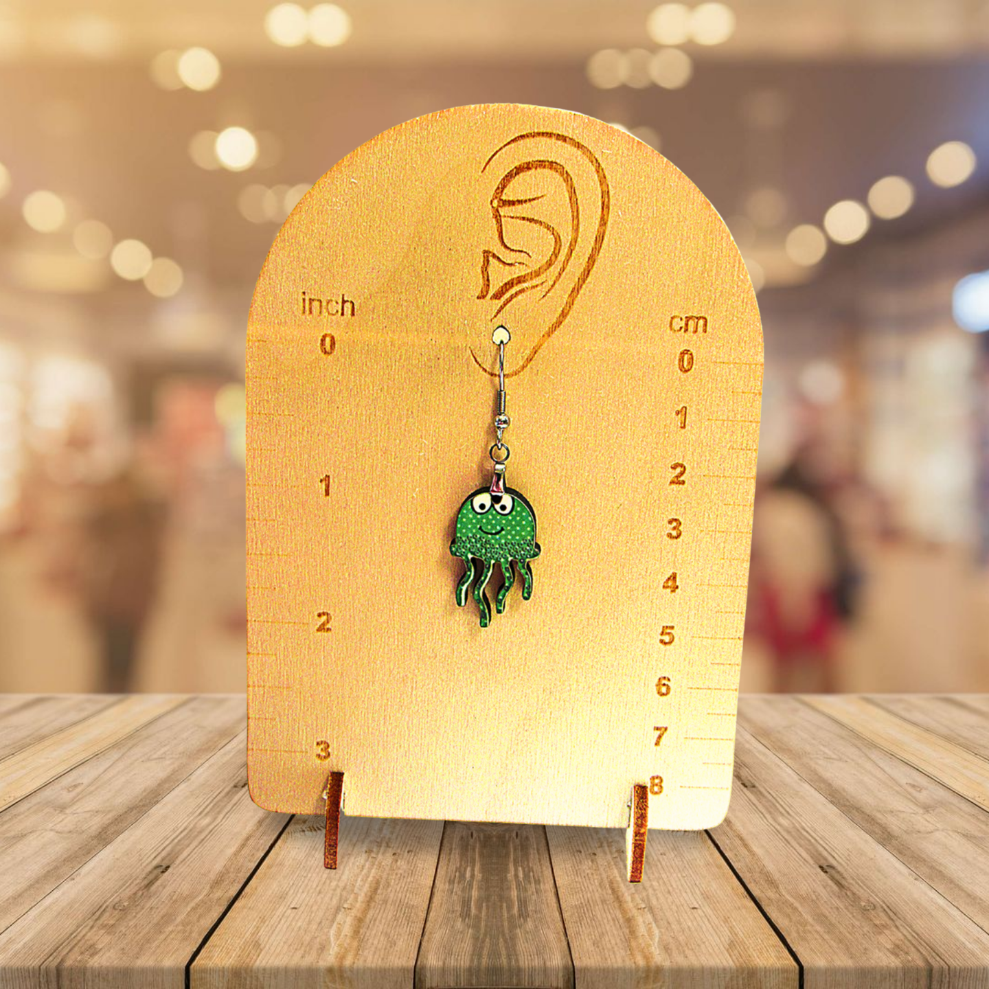 Jellyfish shaped Sublimated Earrings 1 inch