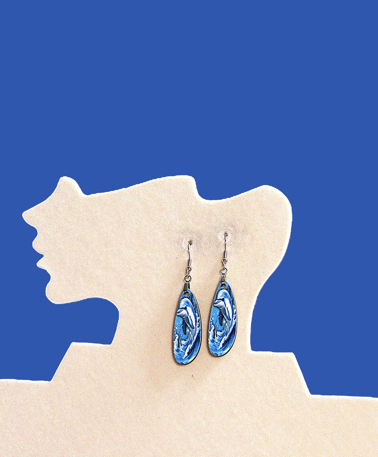 Boho Oval Bar Shaped Sublimated Earrings