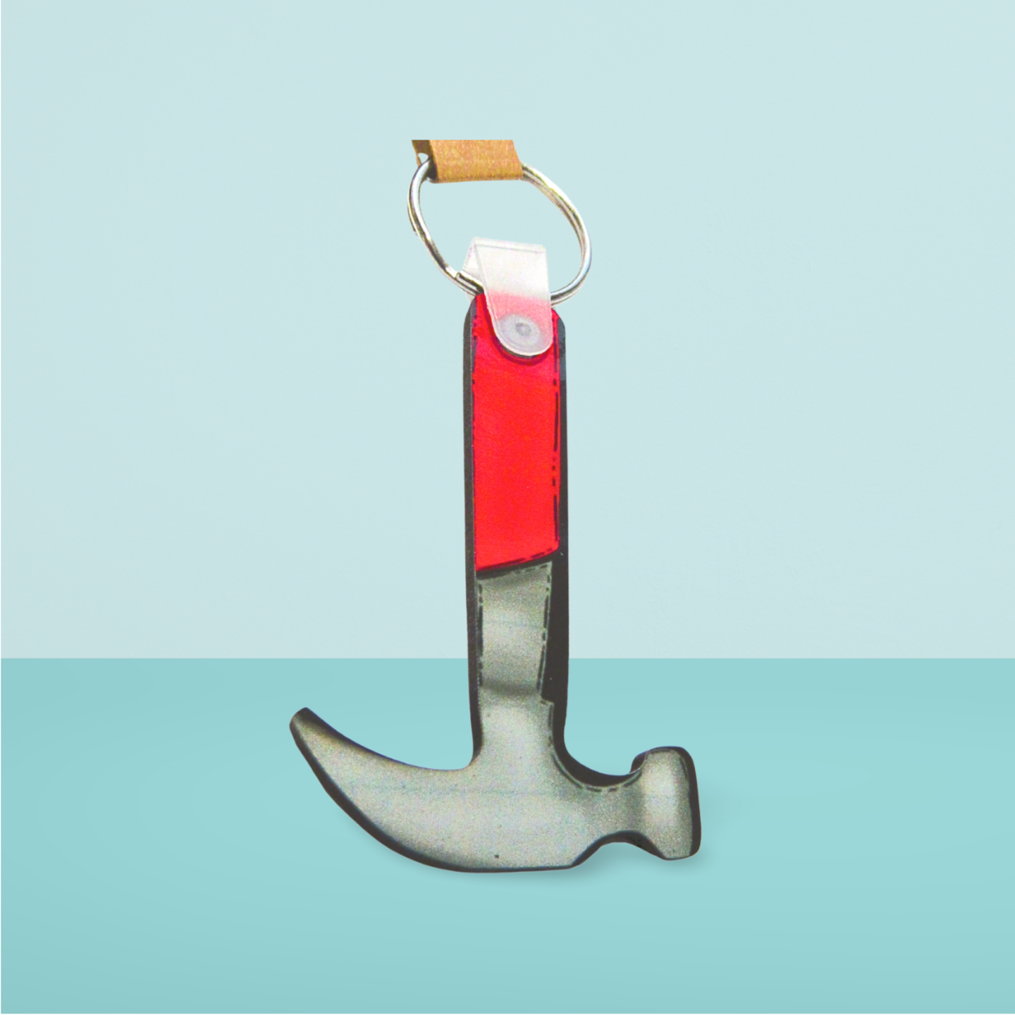 Hammer Shaped Sublimated Keychain