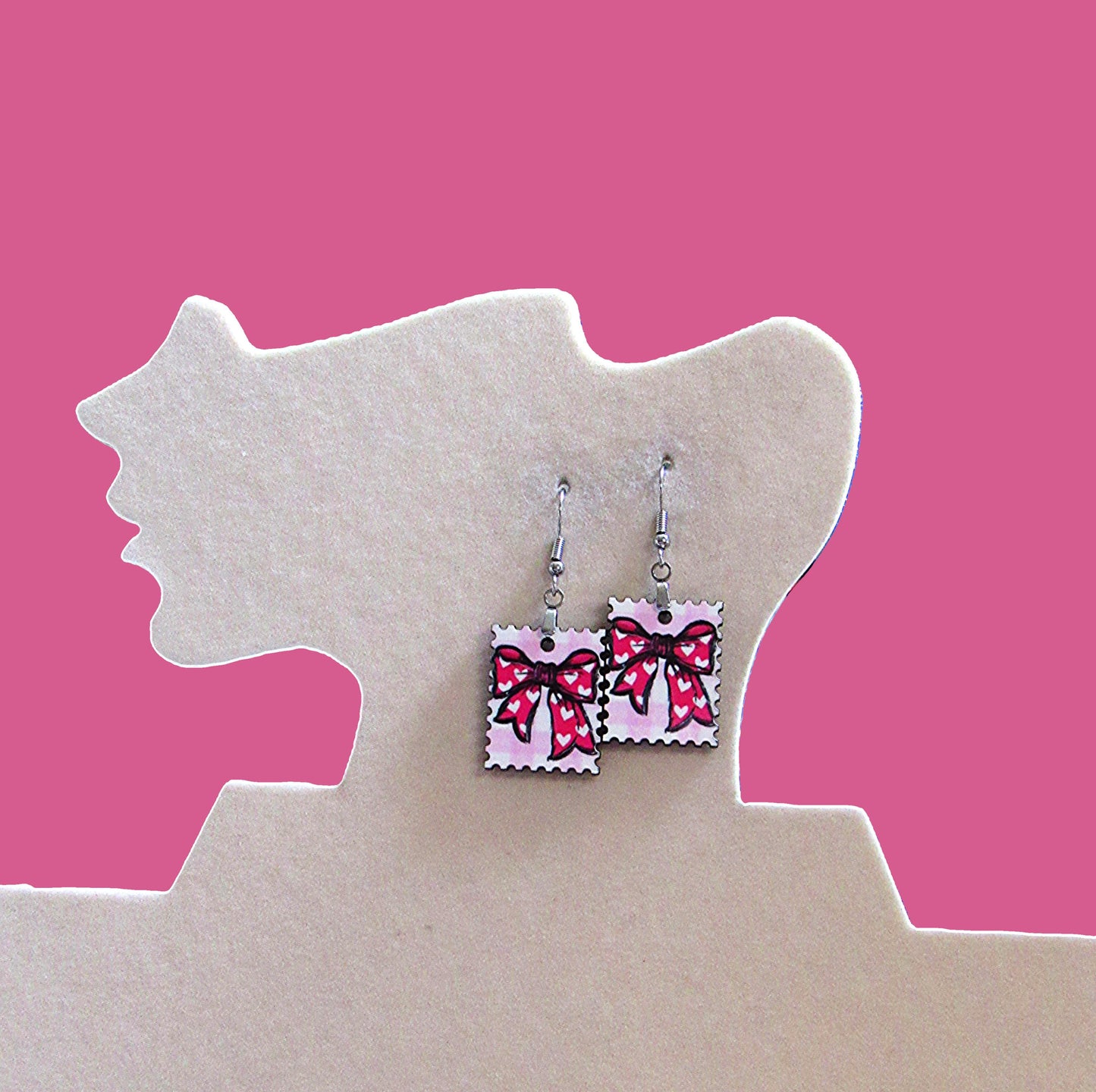 Stamp Shaped Sublimated Earrings 1 inch