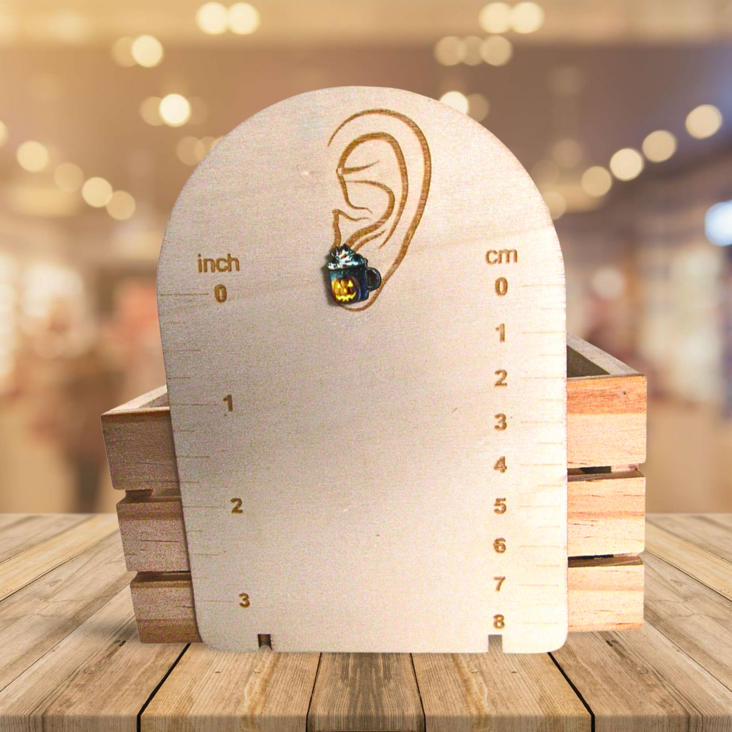 Latte Mug Shaped Sublimated Stud Earrings