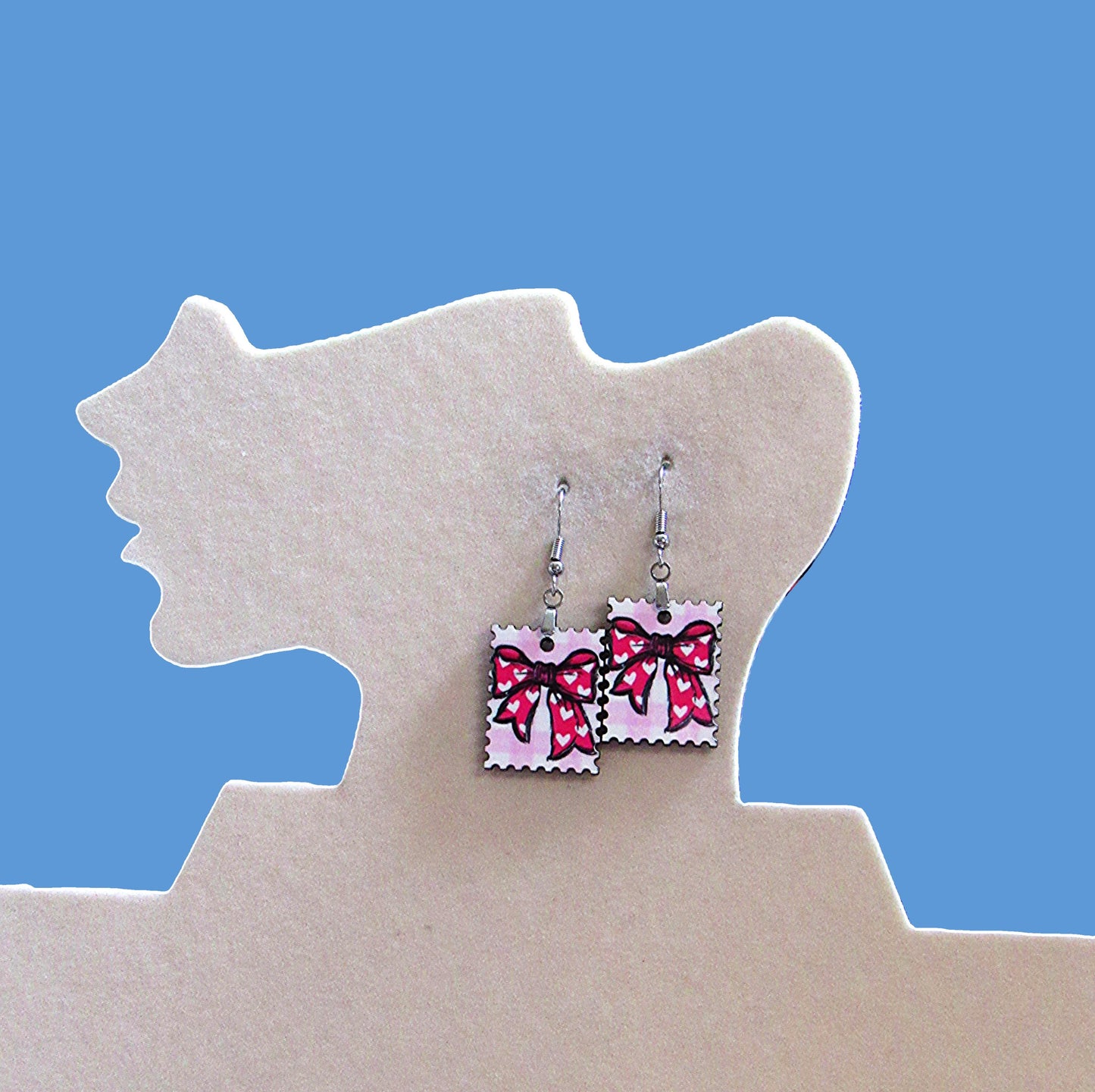 Stamp Shaped Sublimated Earrings 1 inch