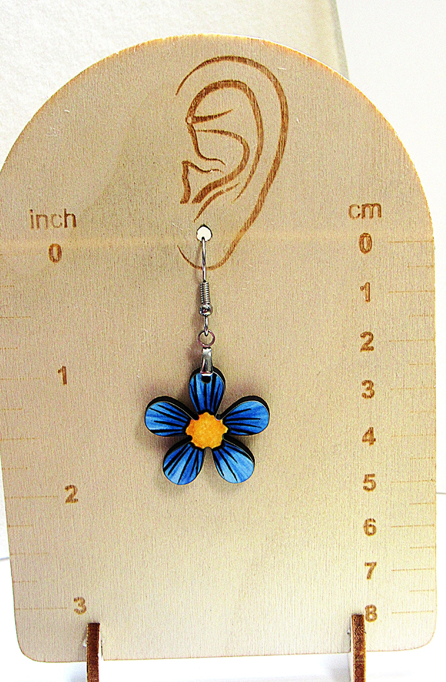 1 inch Hippie Flower Shaped Sublimated Earrings MDF