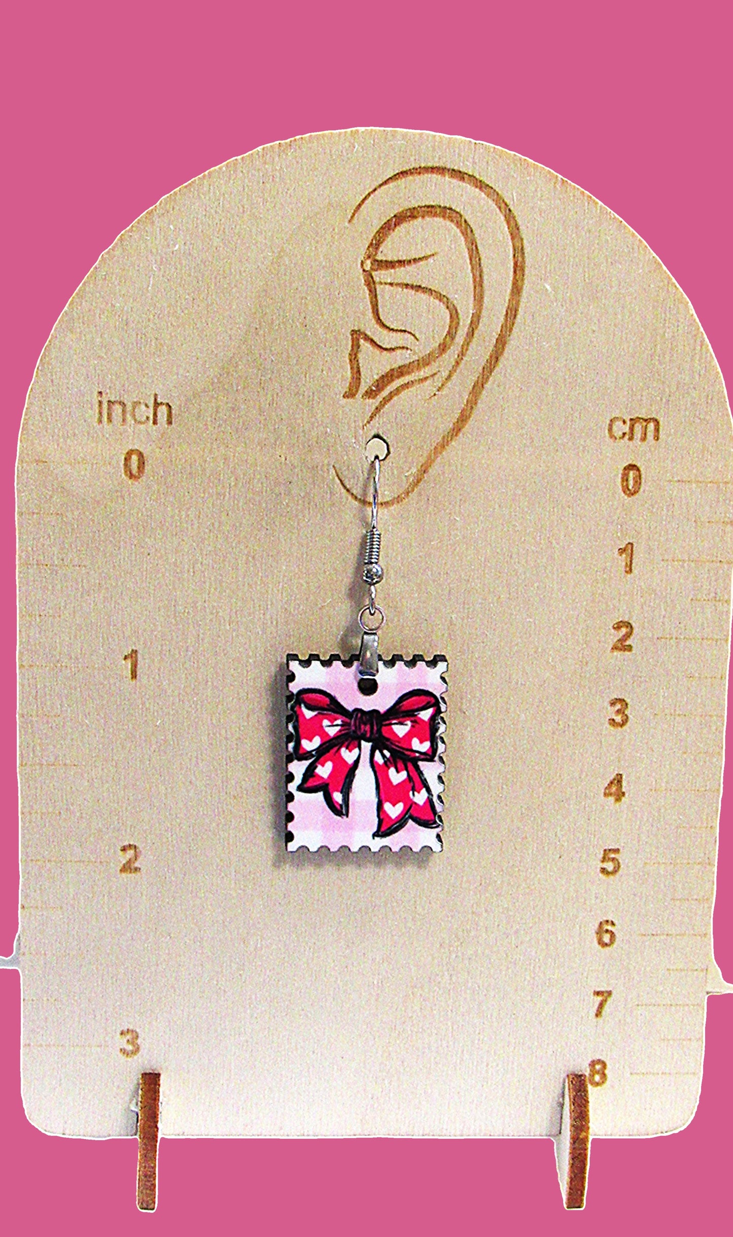 Stamp Shaped Sublimated Earrings 1 inch