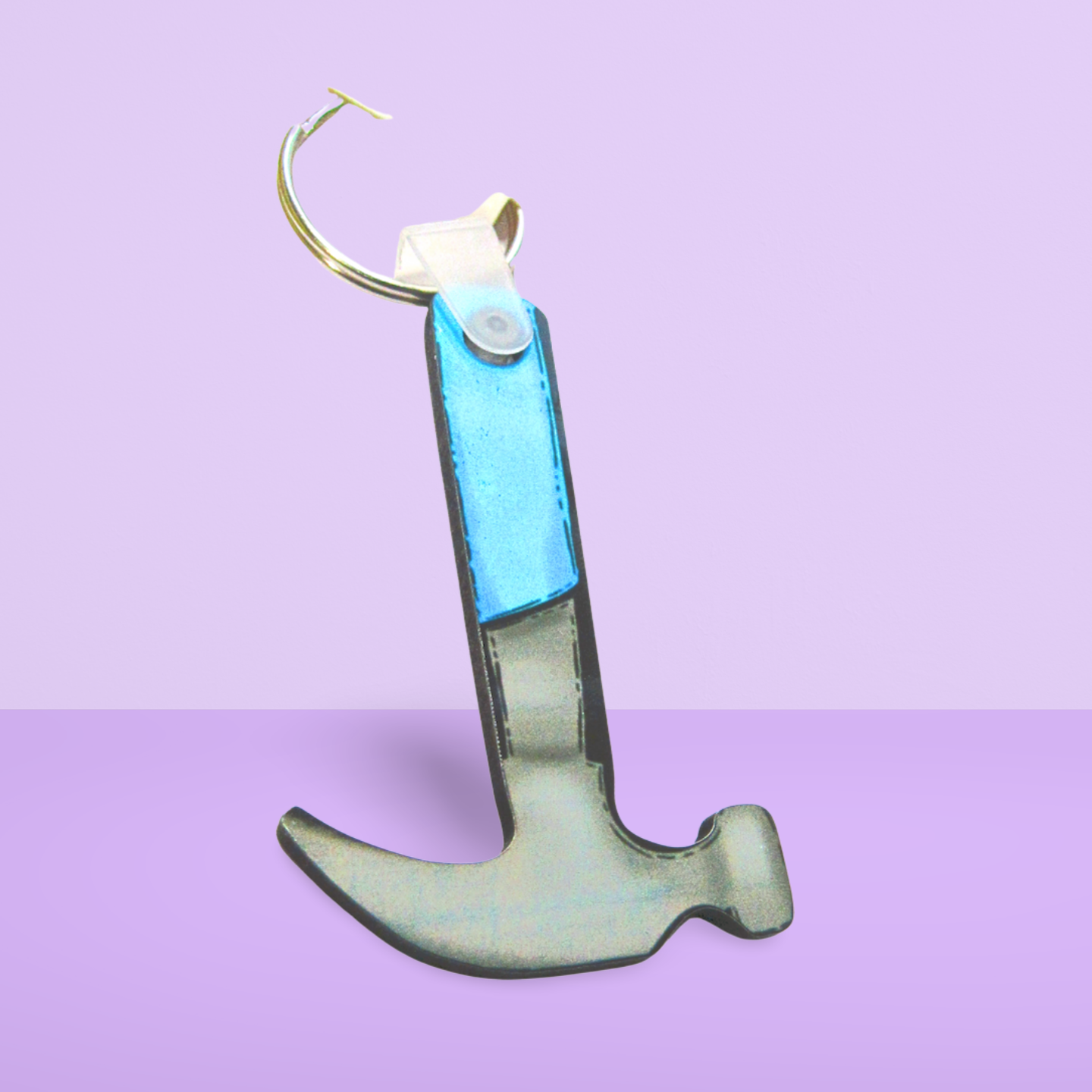 Hammer Shaped Sublimated Keychain