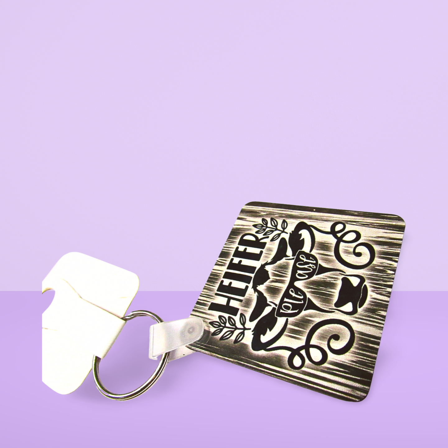 Square Shaped Sublimated Keychain