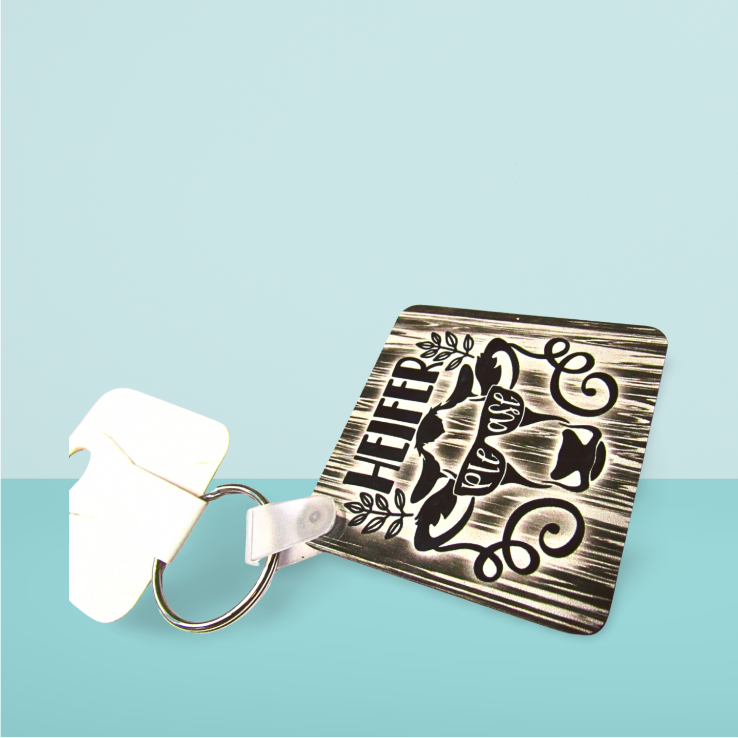Square Shaped Sublimated Keychain