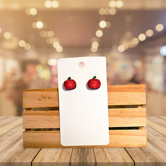 Pumpkin Shaped Sublimated Stud Earrings