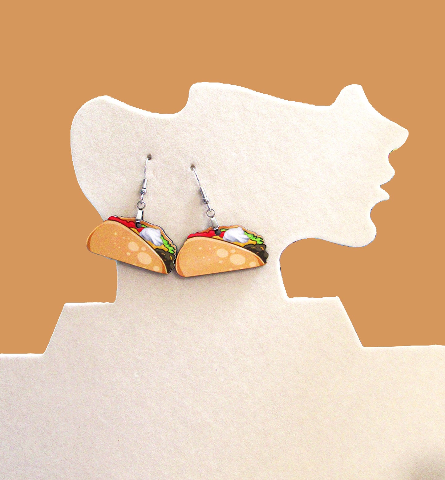 Taco Shaped Sublimated Earring