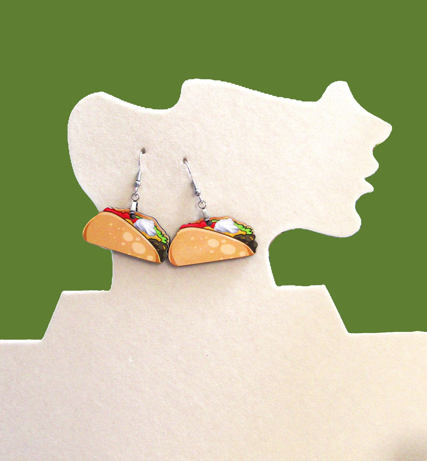 Taco Shaped Sublimated Earring