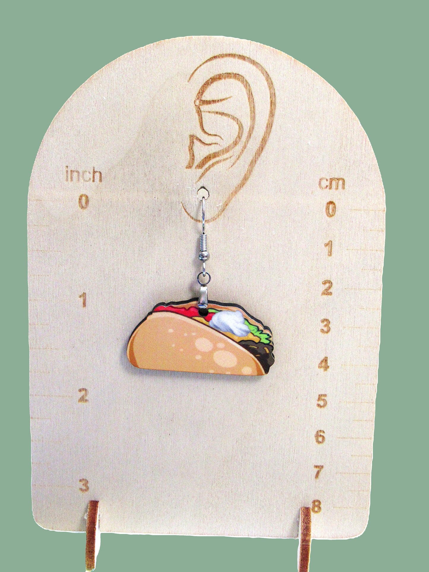 Taco Shaped Sublimated Earring