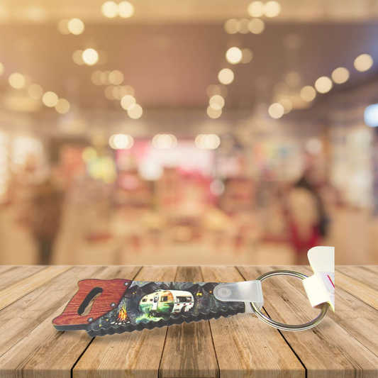 Handsaw Shaped Sublimated Keychain