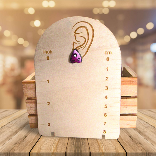 Planchette Shaped Sublimated Stud Earrings