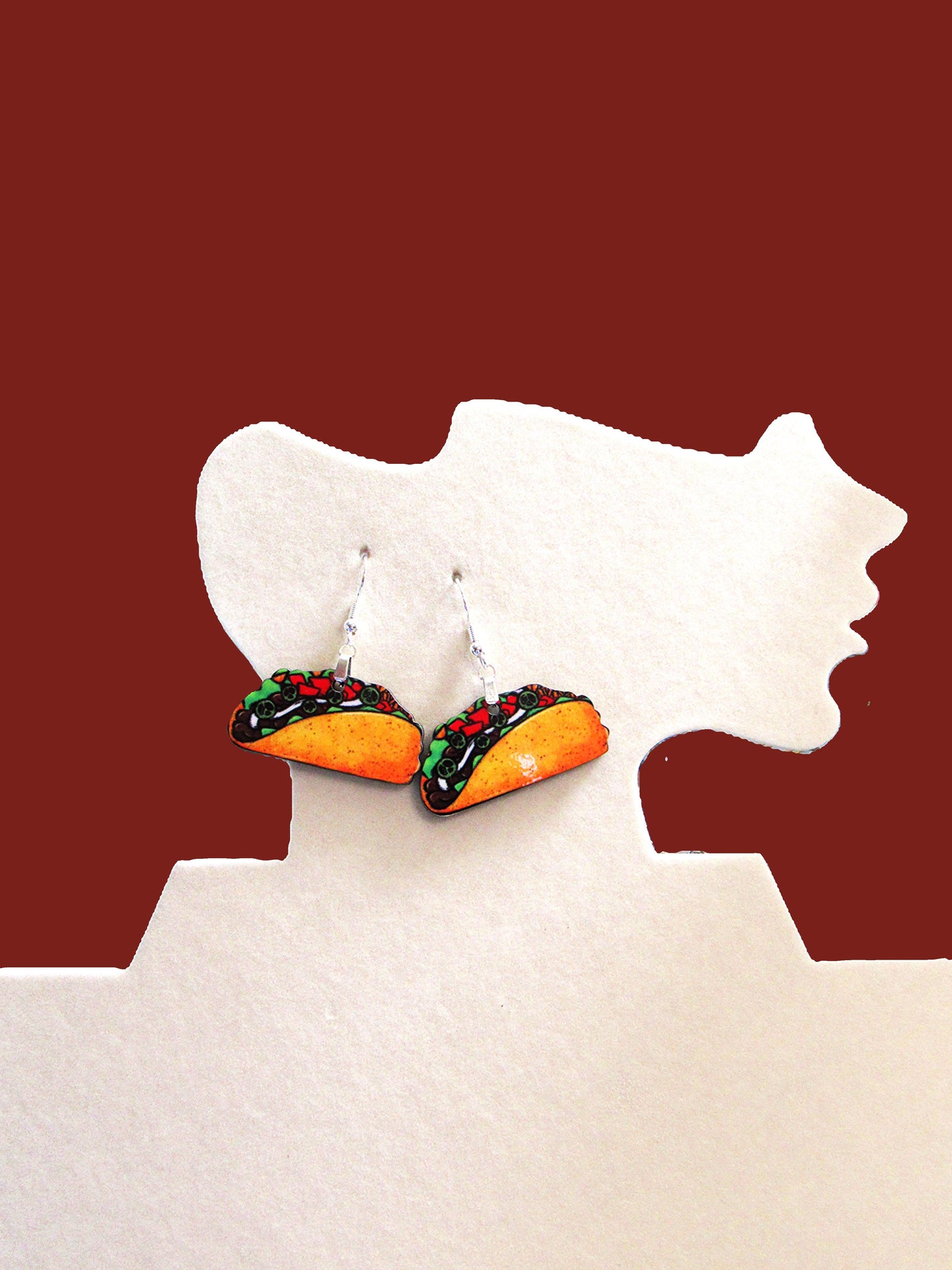 Taco Shaped Sublimated Earring