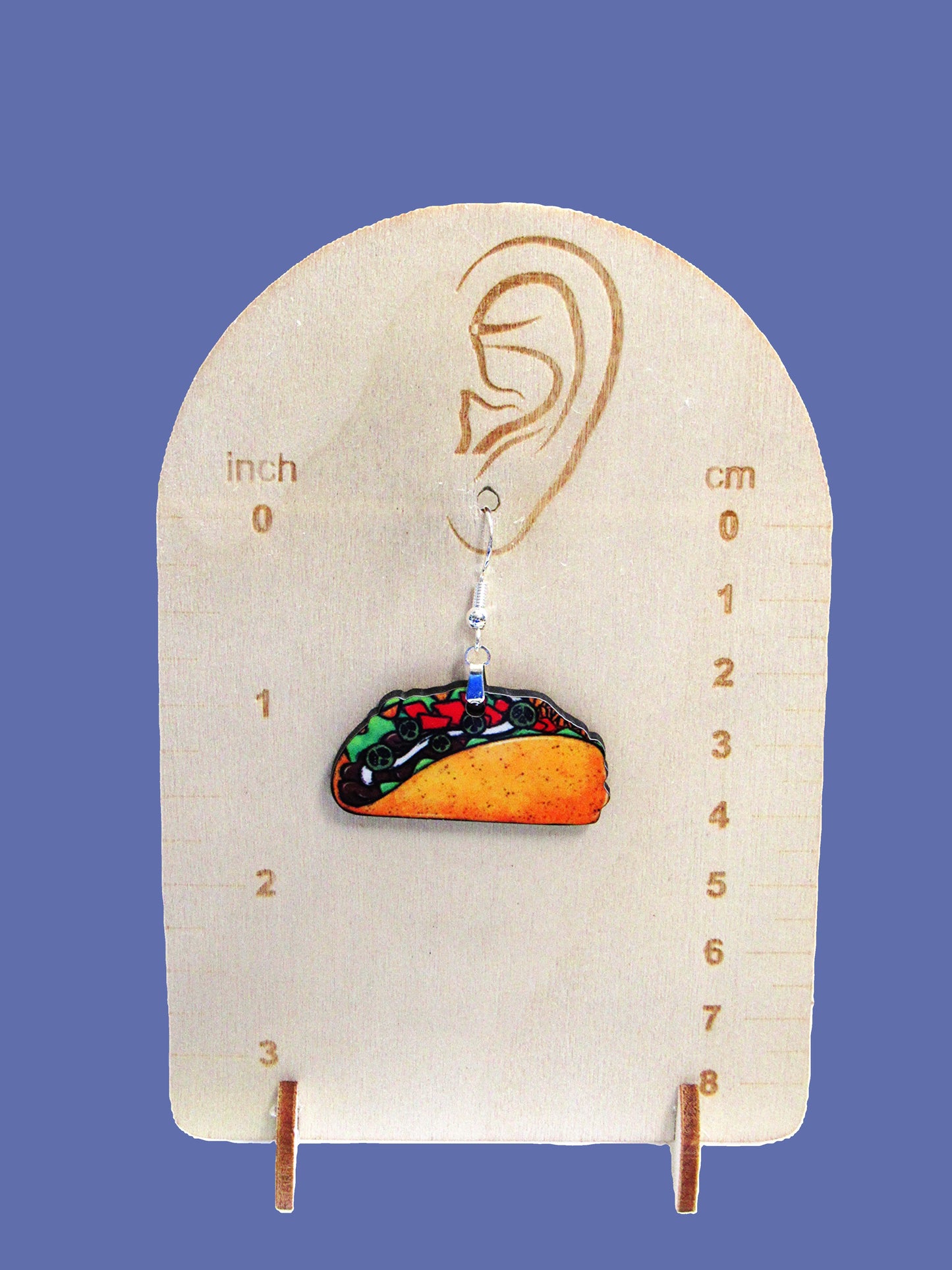 Taco Shaped Sublimated Earring
