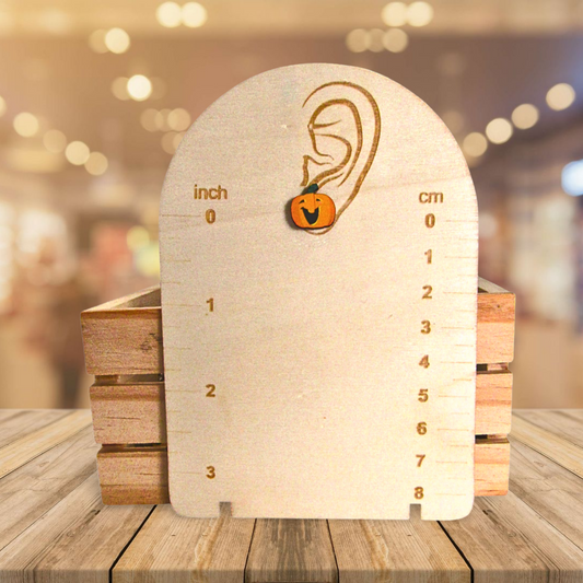 Pumpkin Shaped Sublimated Stud Earrings