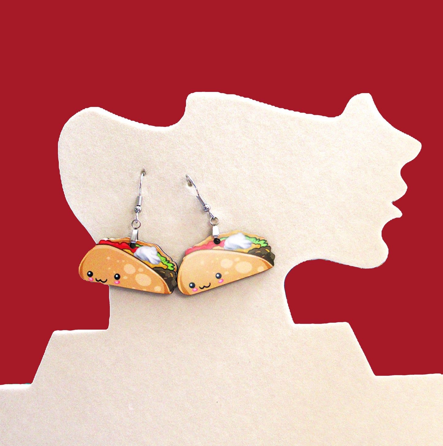Taco Shaped Sublimated Earring