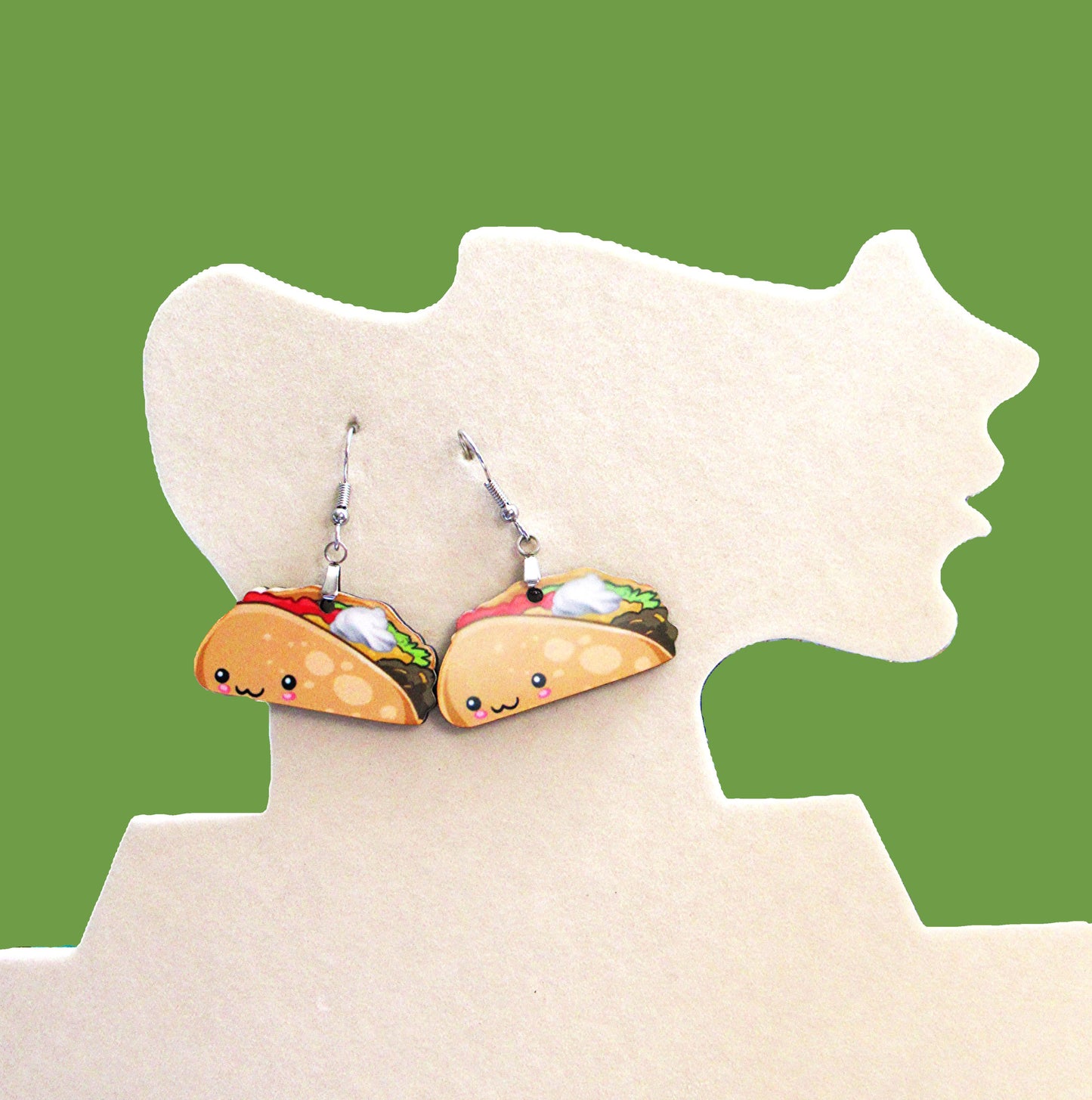 Taco Shaped Sublimated Earring