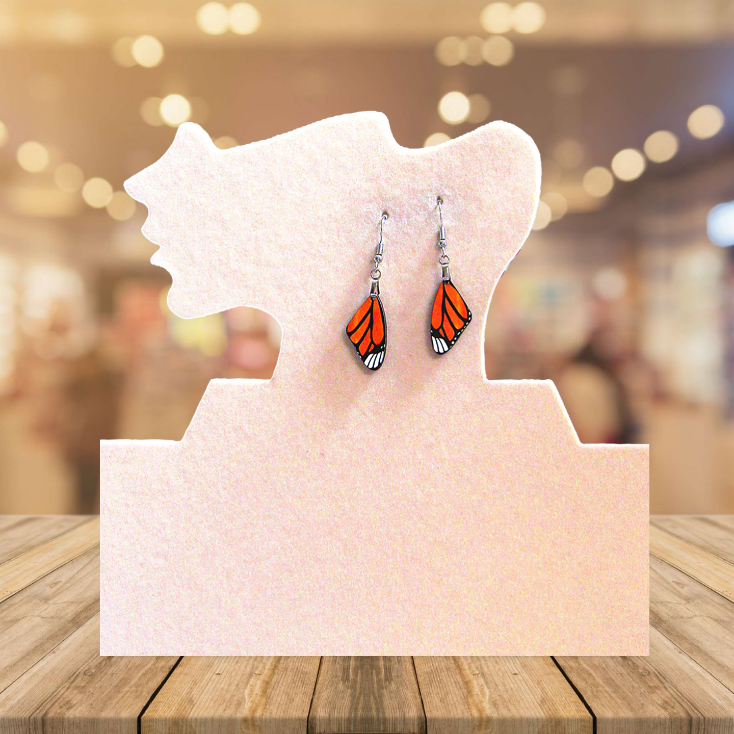 Wing Shaped Sublimated Earring