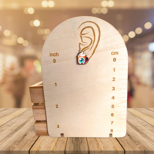 Latte Mug Shaped Sublimated Stud Earrings