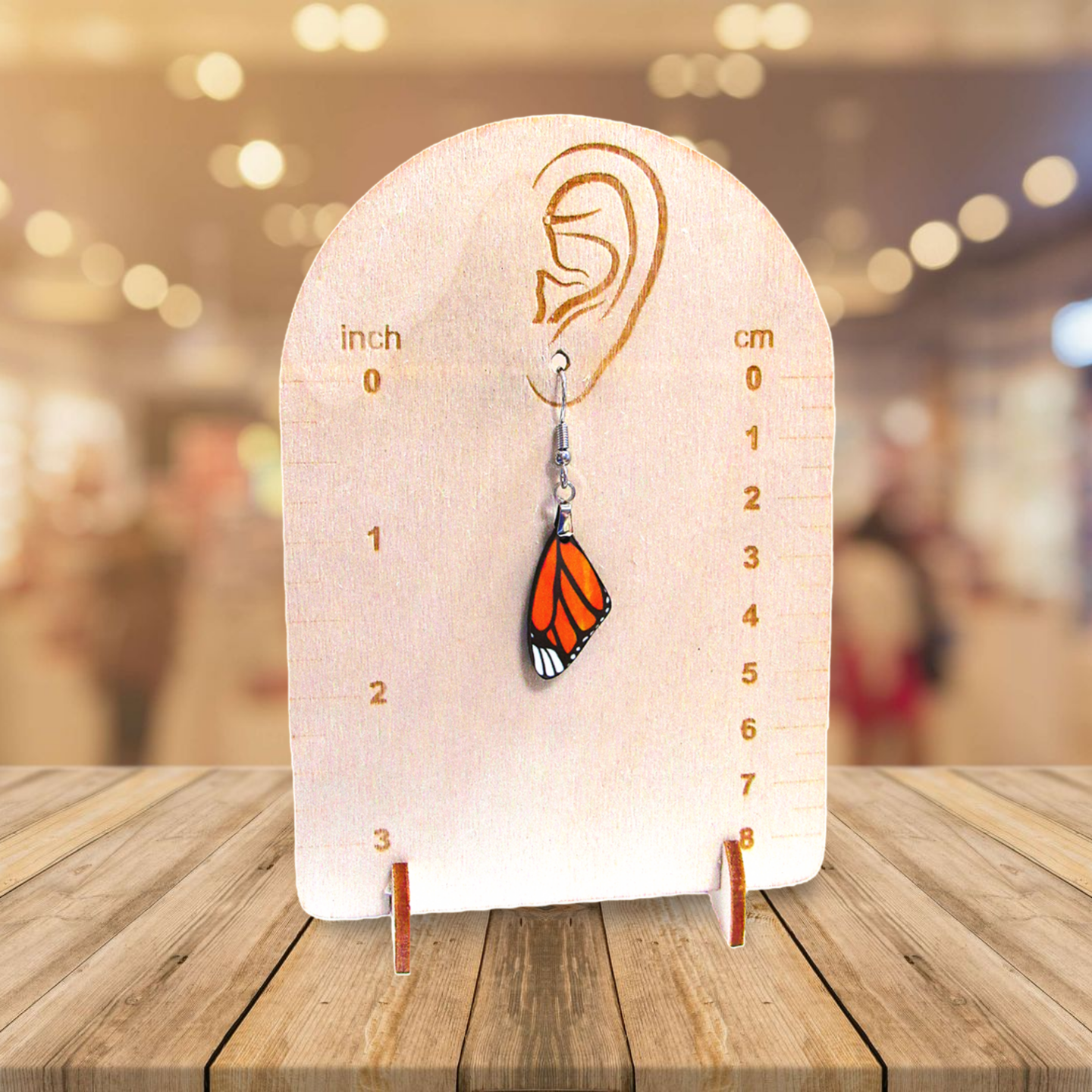 Wing Shaped Sublimated Earring