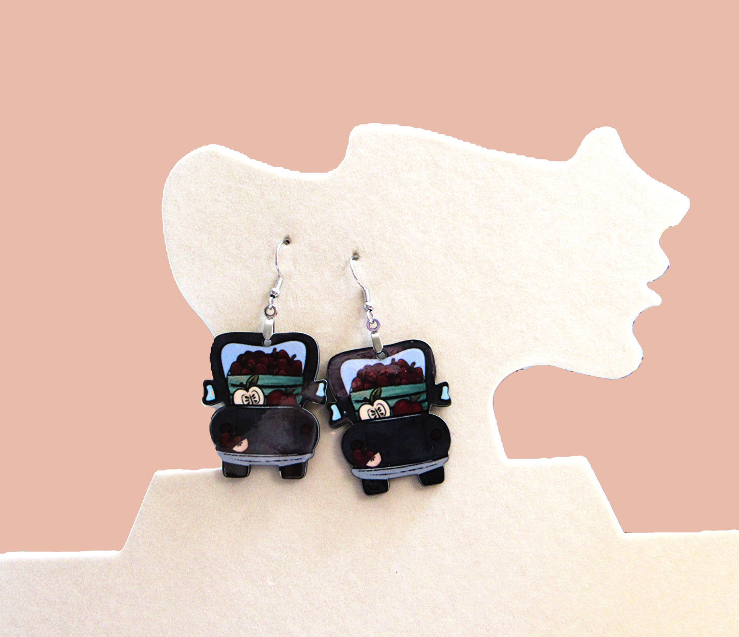 Truck Shaped Sublimated Earring