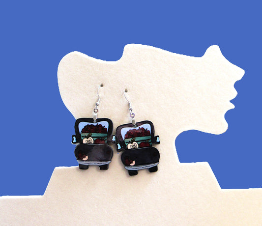 Truck Shaped Sublimated Earring