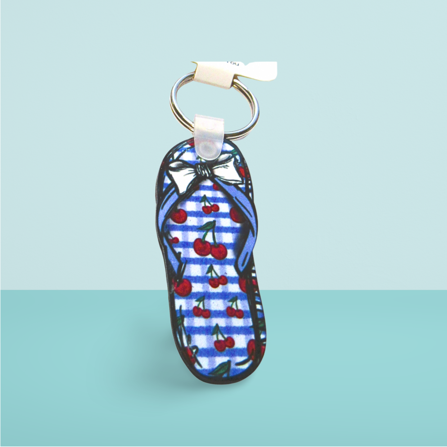 Flip Flop Shaped Sublimated Keychain