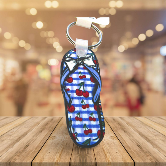 Flip Flop Shaped Sublimated Keychain