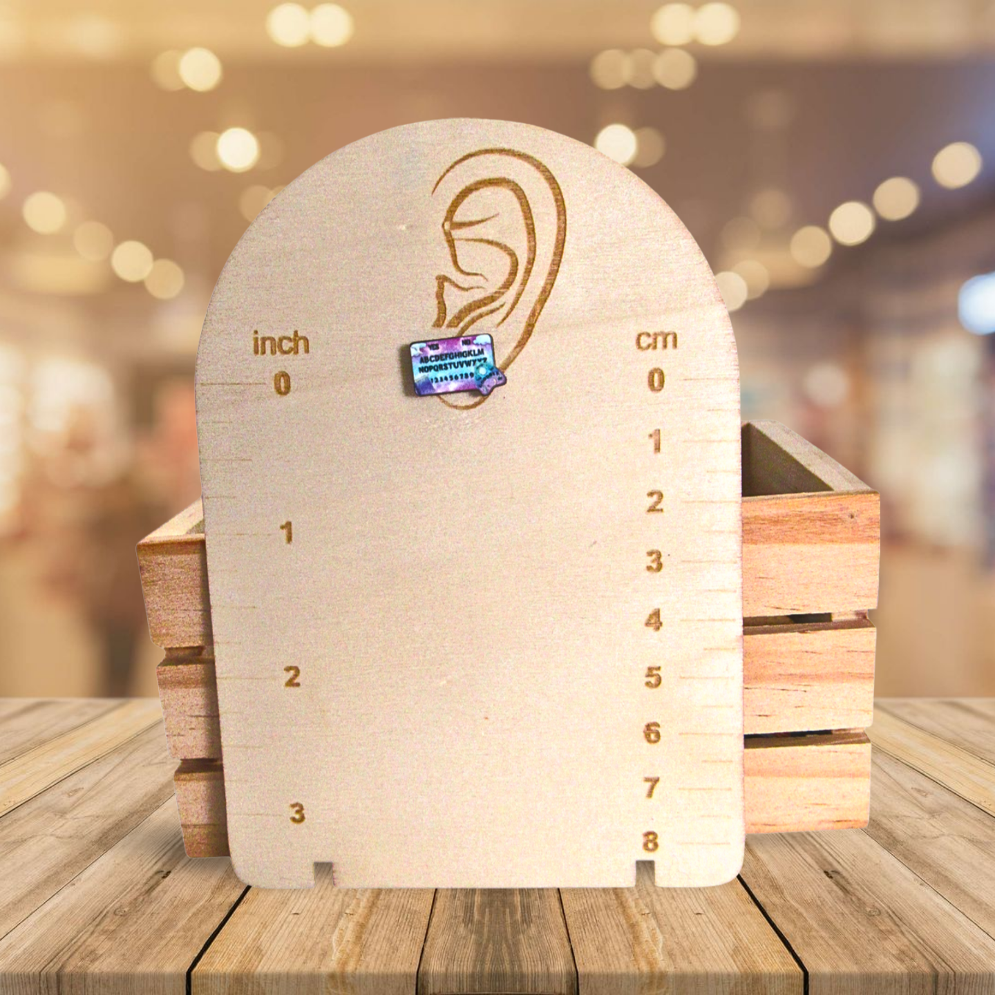 Ouija Board Shaped Sublimated Stud Earrings