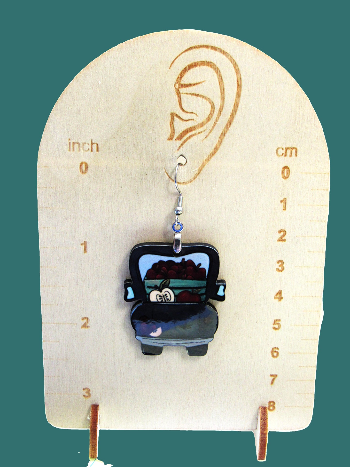 Truck Shaped Sublimated Earring