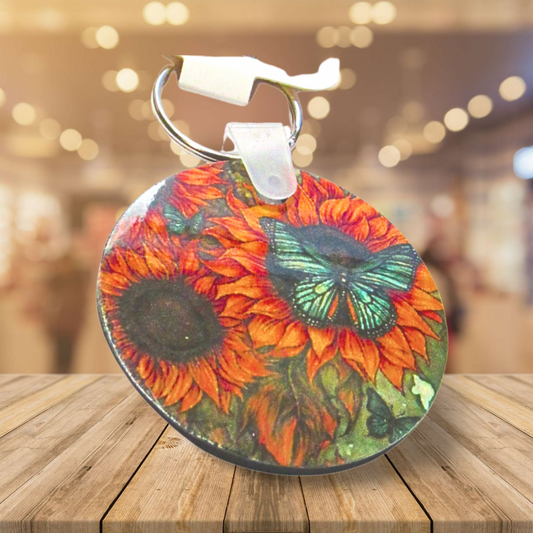 Round Shaped Sublimated Keychain