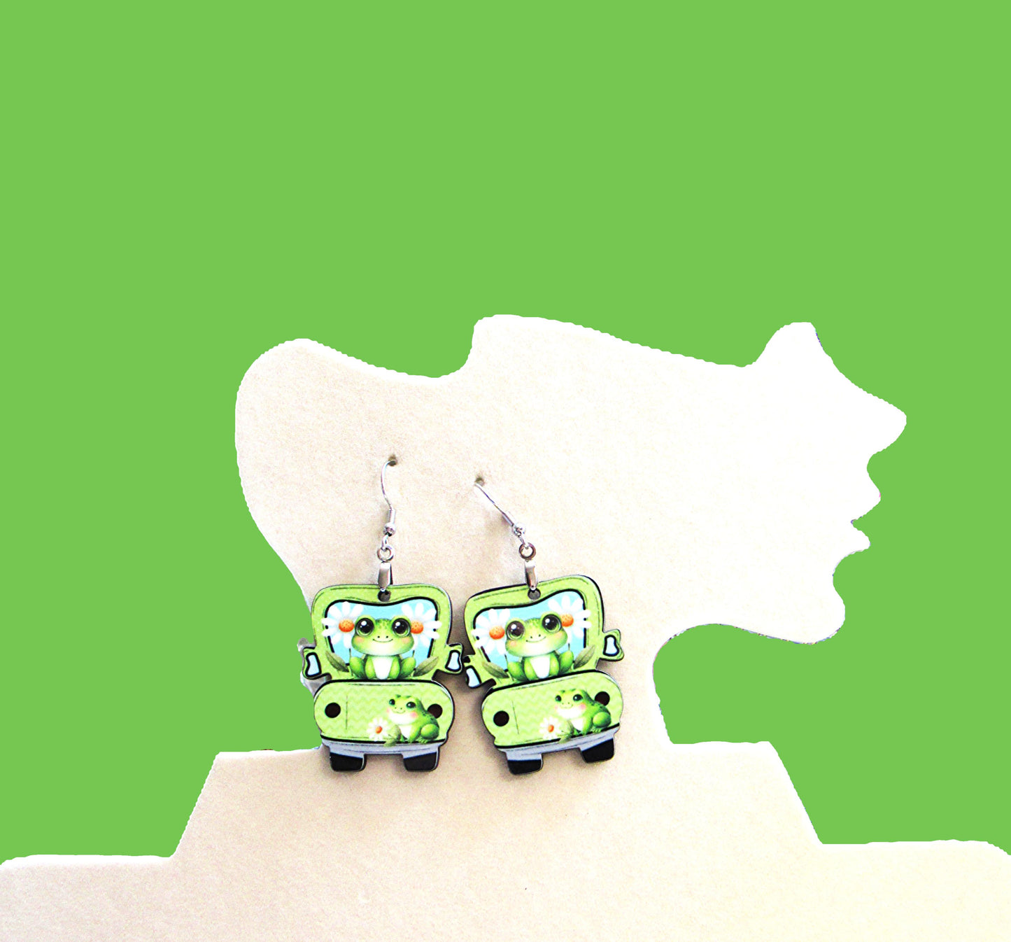 Truck Shaped Sublimated Earring