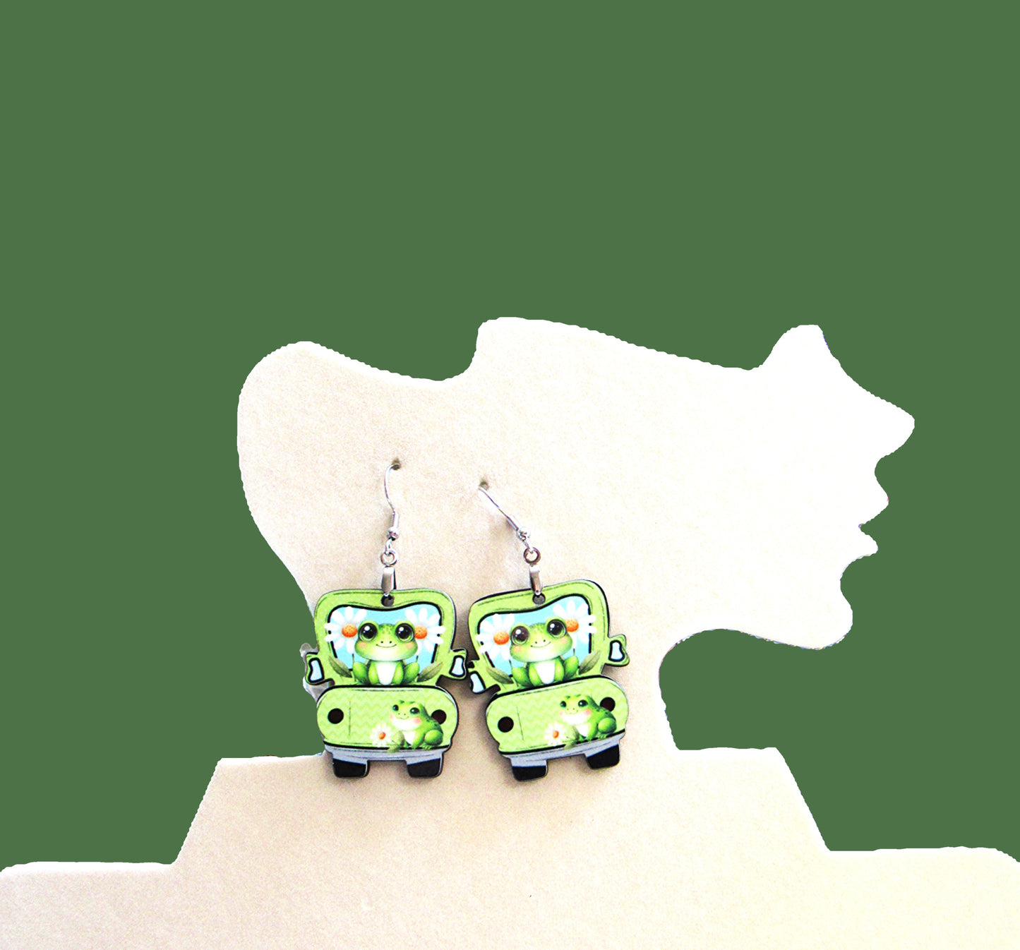 Truck Shaped Sublimated Earring