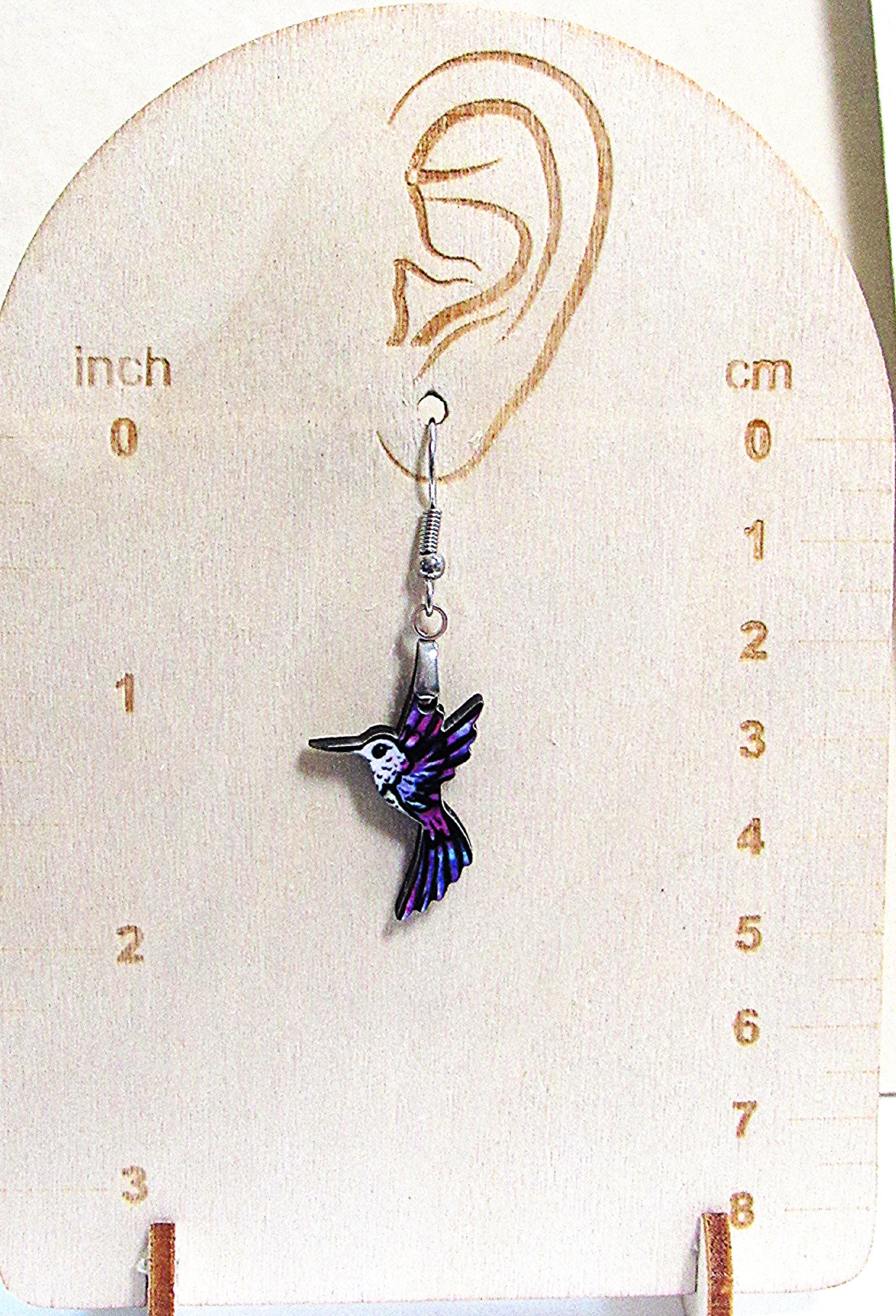 Hummingbird Shaped Sublimated Earrings