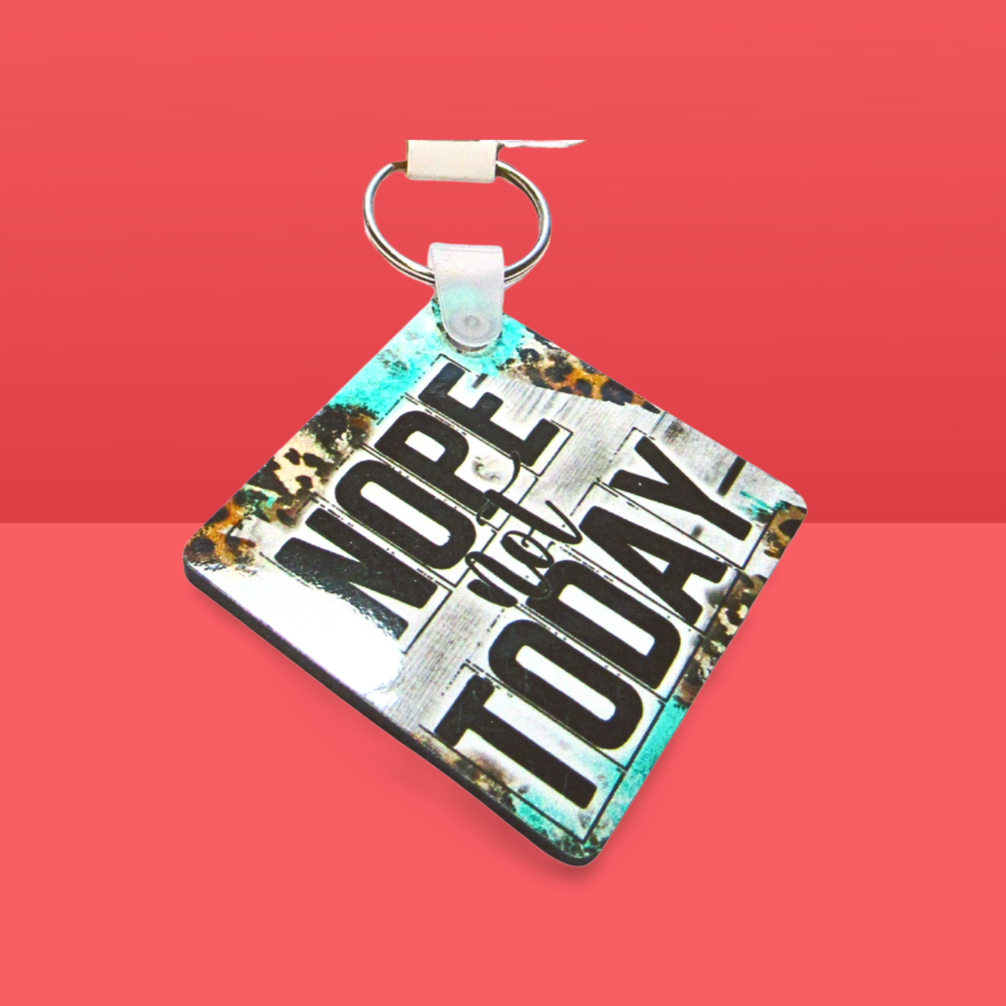 Square Shaped Sublimated Keychain