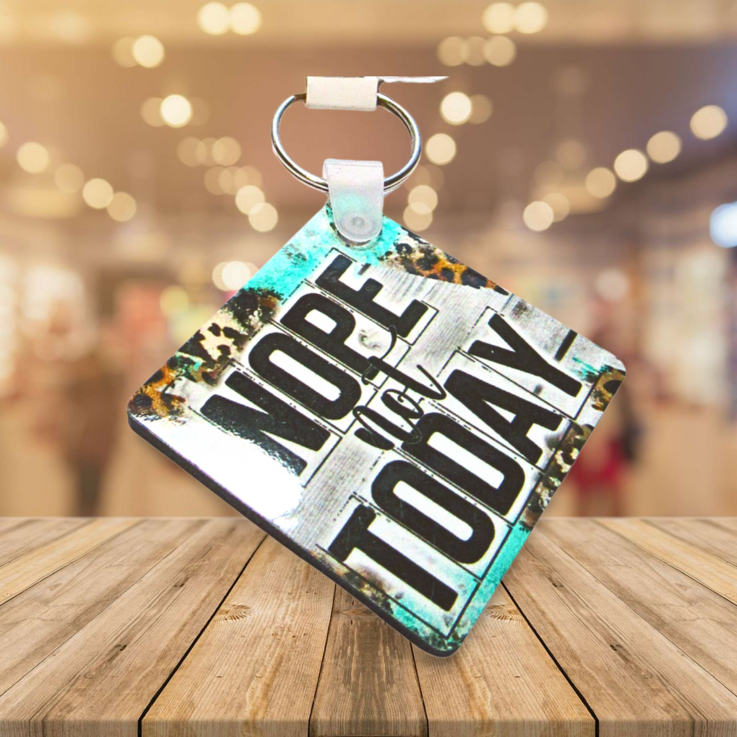 Square Shaped Sublimated Keychain