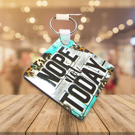 Square Shaped Sublimated Keychain