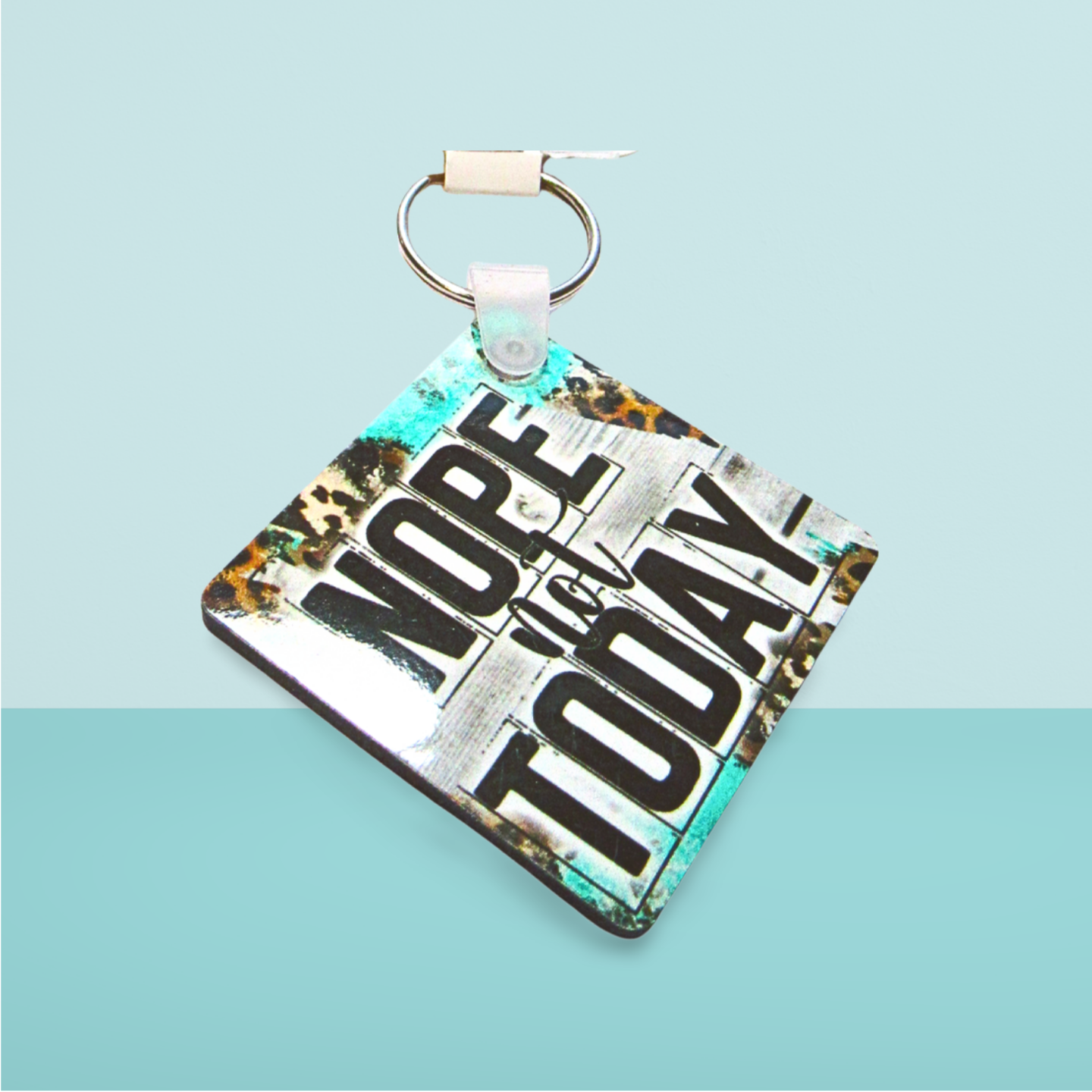 Square Shaped Sublimated Keychain