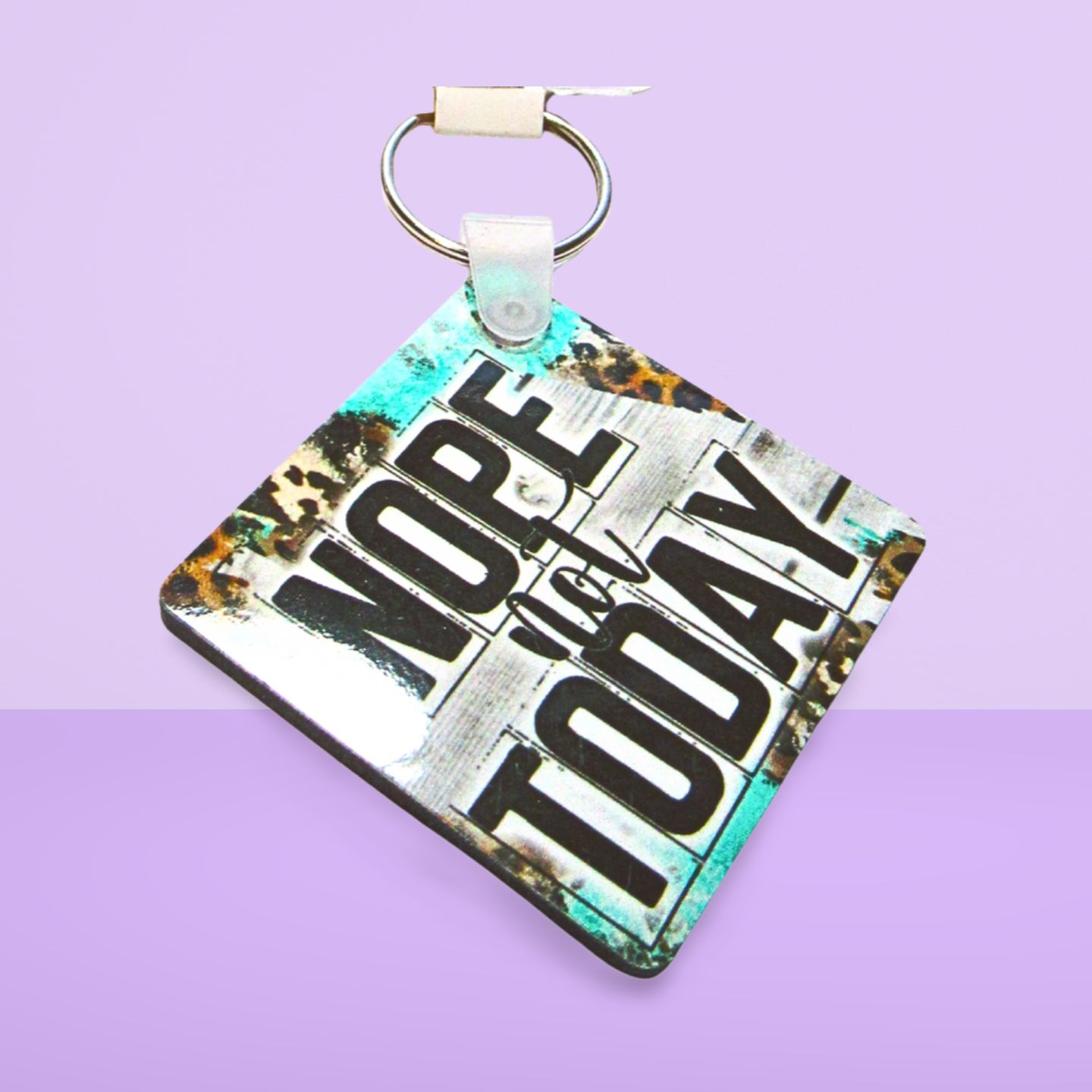 Square Shaped Sublimated Keychain