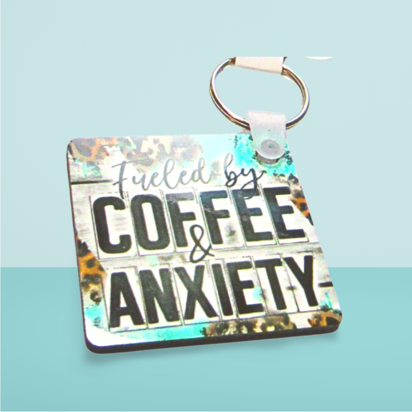 Square Shaped Sublimated Keychain