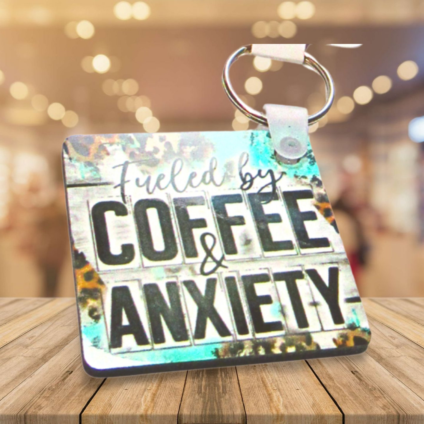 Square Shaped Sublimated Keychain