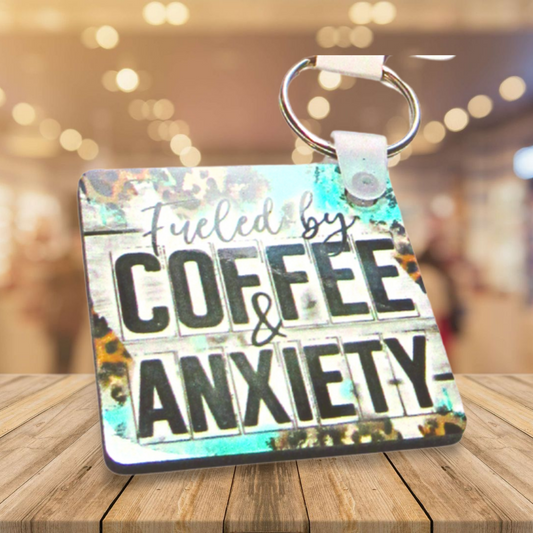 Square Shaped Sublimated Keychain