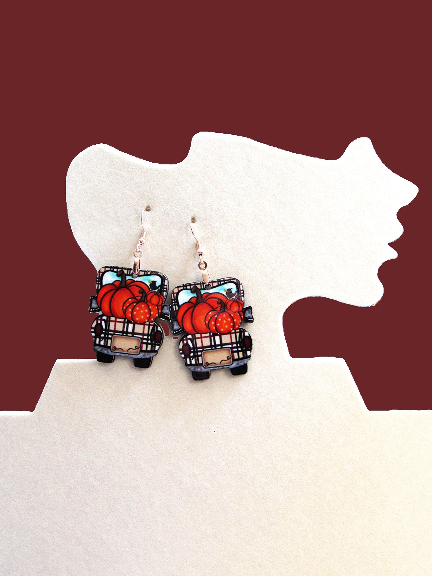 Truck Shaped Sublimated Earring