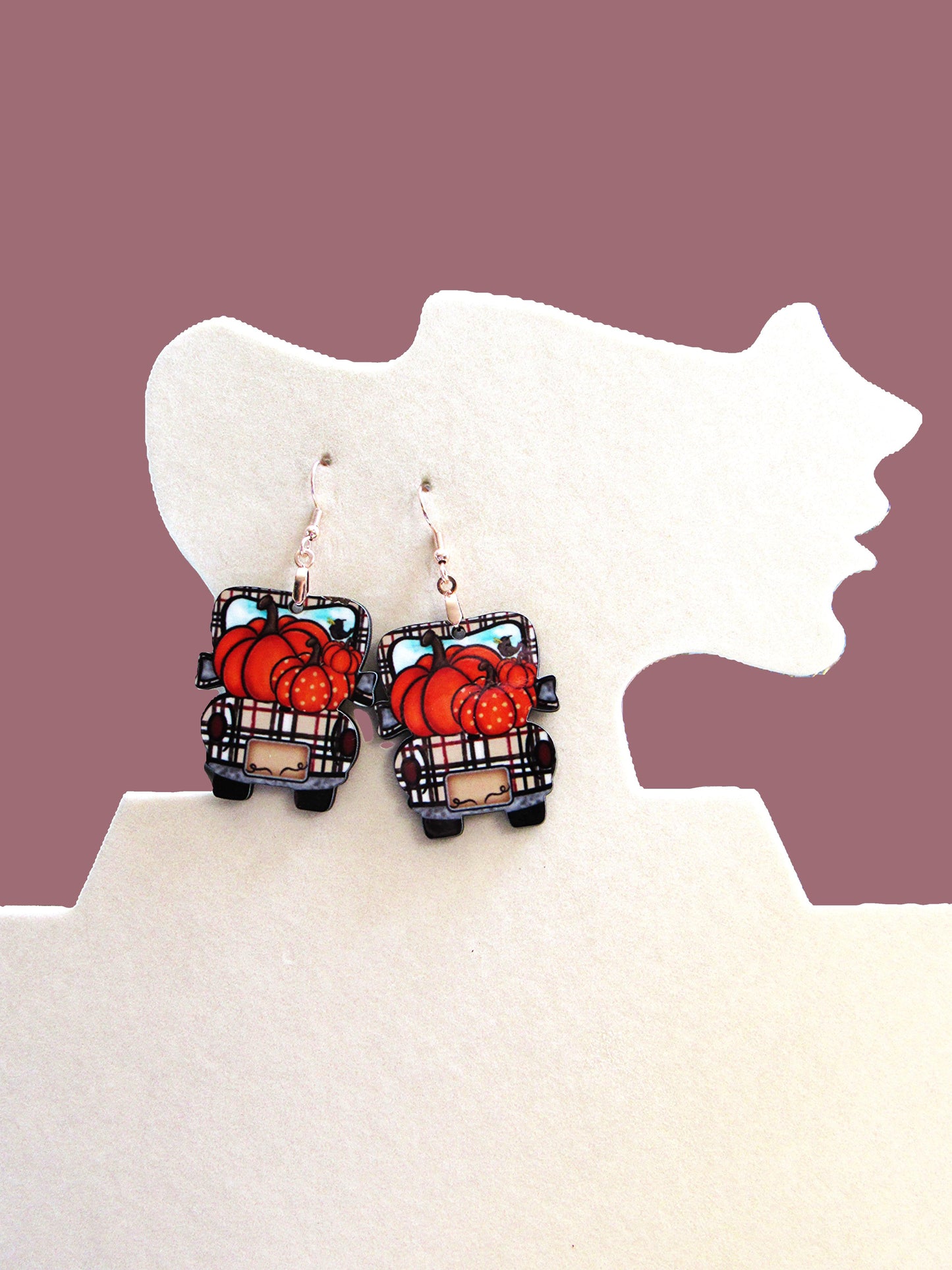 Truck Shaped Sublimated Earring