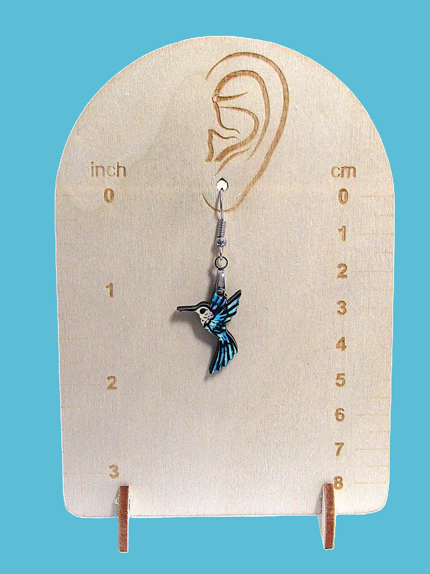 Hummingbird Shaped Sublimated Earrings