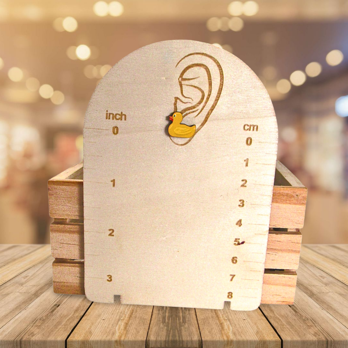 Rubber Duck Shaped Sublimated Stud Earrings