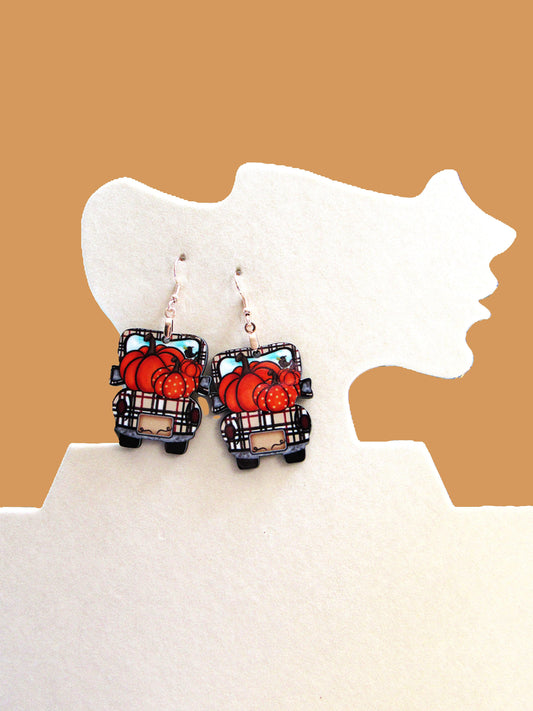 Truck Shaped Sublimated Earring