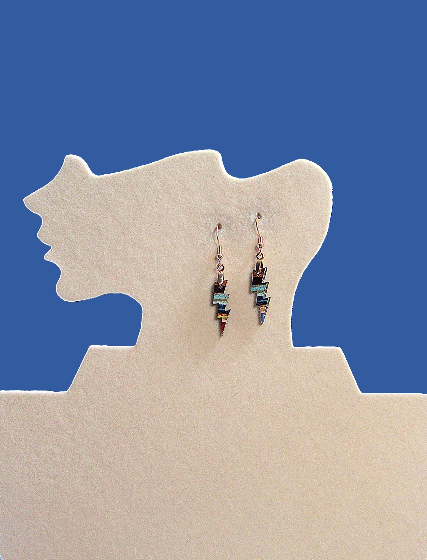 Lightning Shaped Sublimated Earrings