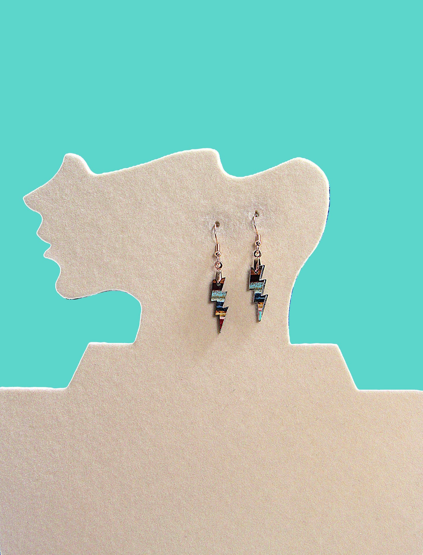 Lightning Shaped Sublimated Earrings